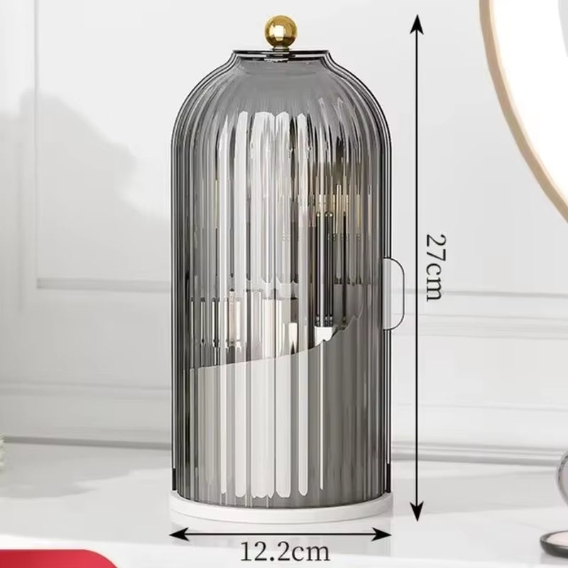 Makeup Brush Holder 360° Rotating Desktop Makeup Organizer Lipstick Eyebrow Pencil Containe