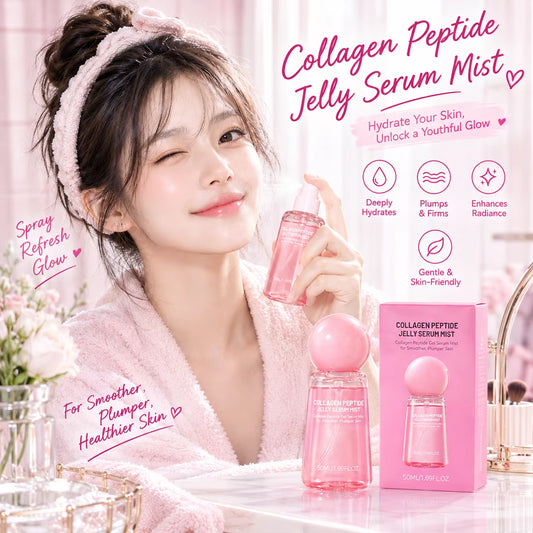 Revitalize Your Skin with Collagen Peptide Jelly Mist Serum - Deep Hydration & Firming Face Care