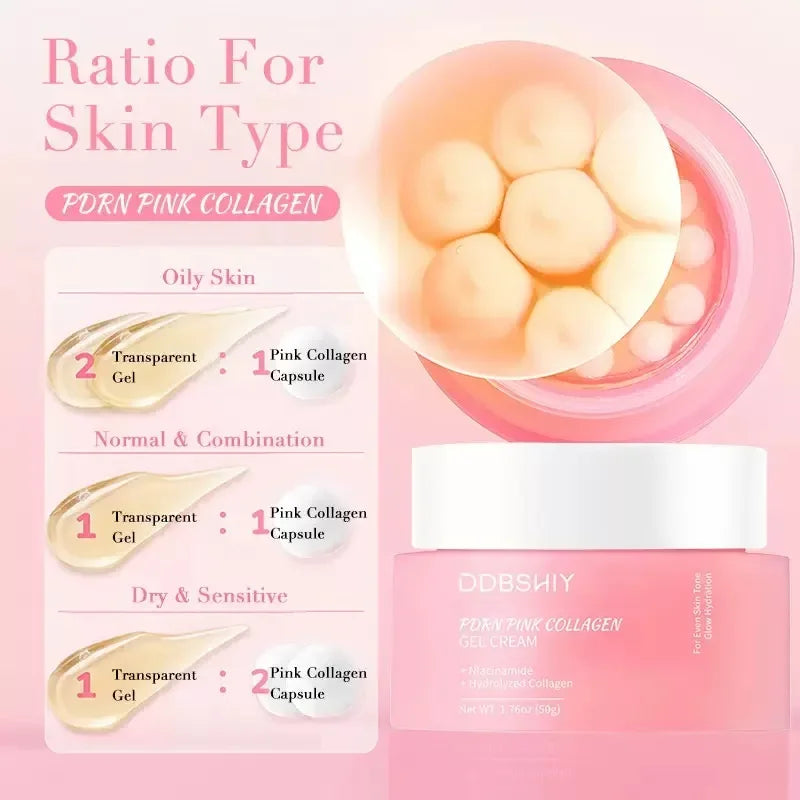 Revitalize Your Skin with Korean PDRN Pink Collagen Capsule Cream – Lightweight Moisturizer with Niacinamide for a Radiant, Even Complexion!