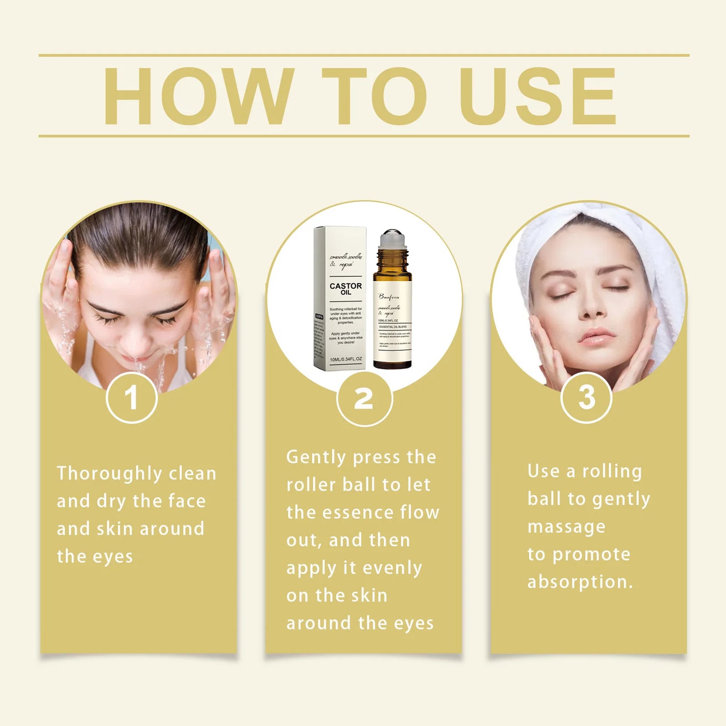 Revitalize Your Eyes with Our Castor Oil Eye Serum - Anti-Wrinkle, Dark Circle Removal, and Puffiness Reduction for Youthful, Radiant Skin!