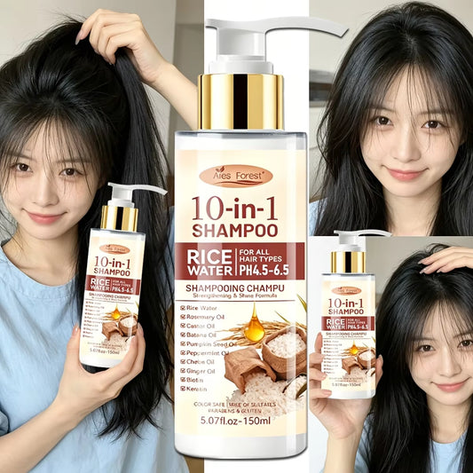 Revitalize Your Hair with Our 2-Piece Fermented Rice Water Shampoo and Conditioner Set – Perfect for Lush, Voluminous Locks!