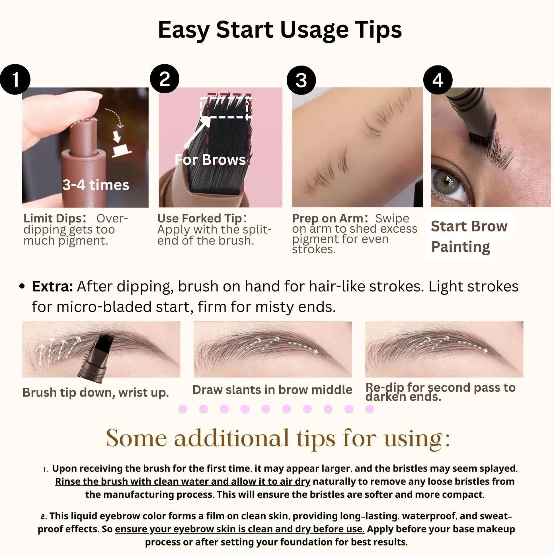 Long Lasting Liquid Eyebrow Pen with Brush, Eye Brow Pens, 1 Count Waterproof, Easy Coloring, Eye Brow Makeup Tool, Eyebrow Makeup Products, Eyebrow Tint Kit, Eyebrow Mascara, Tinted Brow Gel, Eyebrow Dye