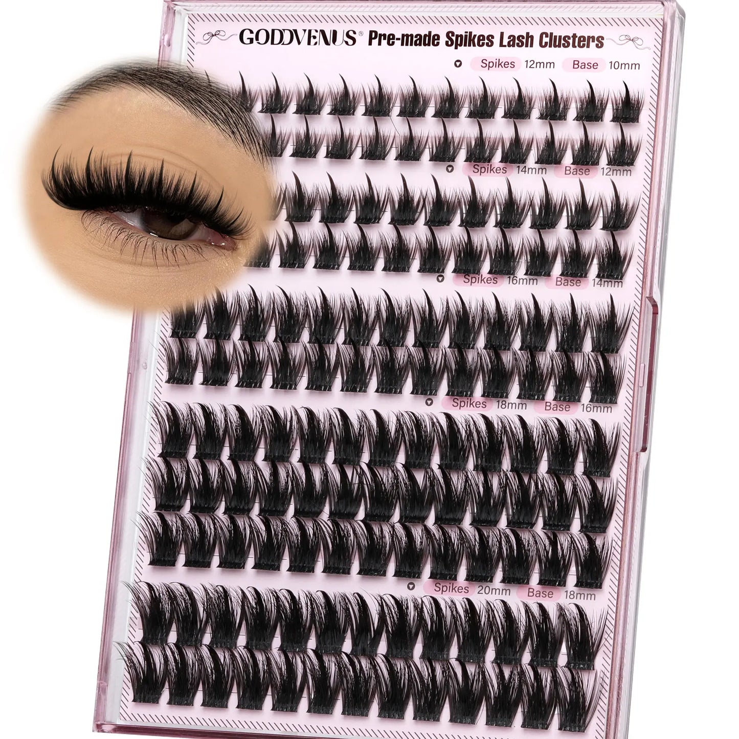 Goddvenus Spiky Slay Manga Lash Clusters with Spikes Pre-Spikes Wispy Cluster Eyelash Extensions Fluffy Anime Eyelashes Clusters Reusable Faux Mink Fairy Individual Lash Extension D Curve 12-18Mm 204 Pieces - Cosmetic, Makeup