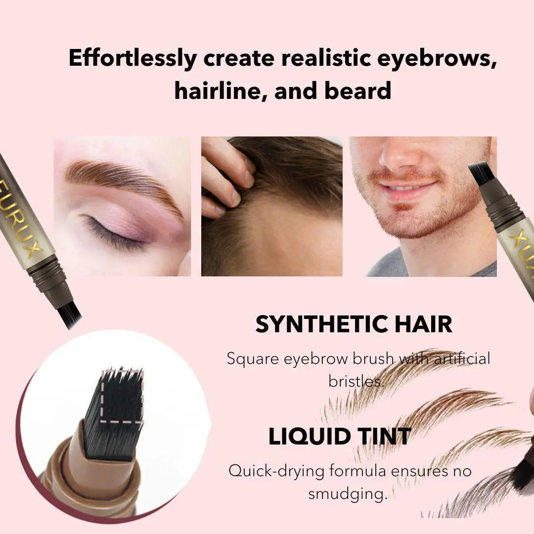 Long Lasting Liquid Eyebrow Pen with Brush, Eye Brow Pens, 1 Count Waterproof, Easy Coloring, Eye Brow Makeup Tool, Eyebrow Makeup Products, Eyebrow Tint Kit, Eyebrow Mascara, Tinted Brow Gel, Eyebrow Dye