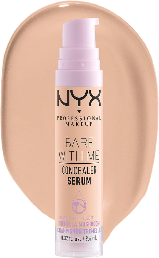Under Eye Concealer - Bare with Me Serum, Satin and Natural Finish, Infused with Tremella Mushroom and Green Tea for 24HR Hydration, Vegan Formula - Shade 03 Vanilla, 9.6ml