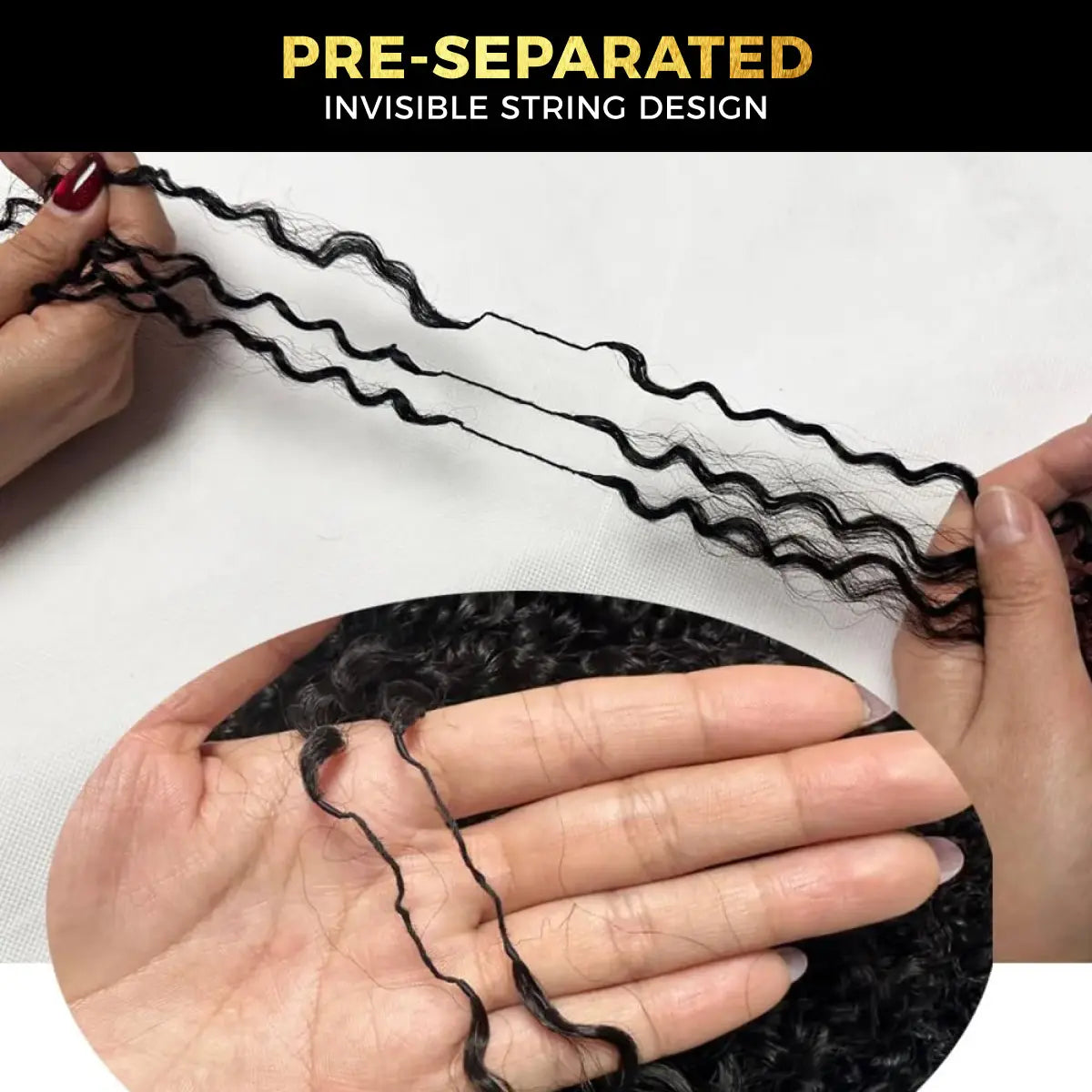 OQ HAIR Burmese Curly Crochet Hair Natural Black Machine Made Feather Crochet Human Hair Extension Miracle Knots Boho Braids #Sohochic #Tiktokshopbacktoschool #Dealsforyoudays