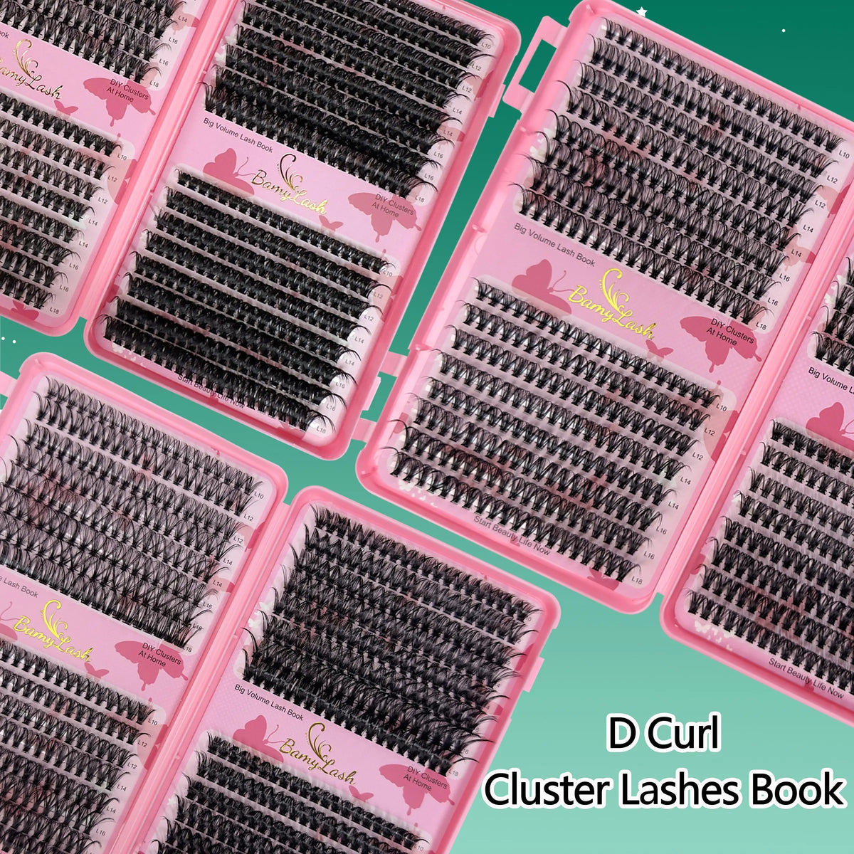 1920Pcs Mixed Styles Lash Clusters Kit (4 Boxes, 30D-60D, 10-18Mm Wispy), Portable Makeup Bag Kit with Lash Bond and Seal, Natural Studio Effect Individual Eyelashes Extensions