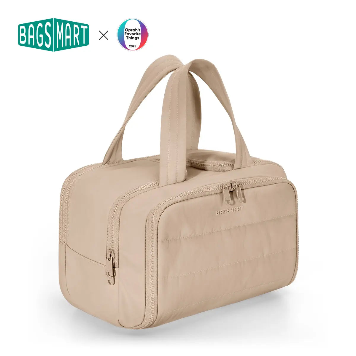 BAGSMART Crush 4-In-1 Puffy Multi-Functional Travel Toiletry Bag for Women Large Capacity Organizer with Handle for Accessories Essentials Toiletries Makeup Organizer Storage Bag Brush Pouch Travel Essentials Tiktokshopsummersale Tiktokshopbacktoschool