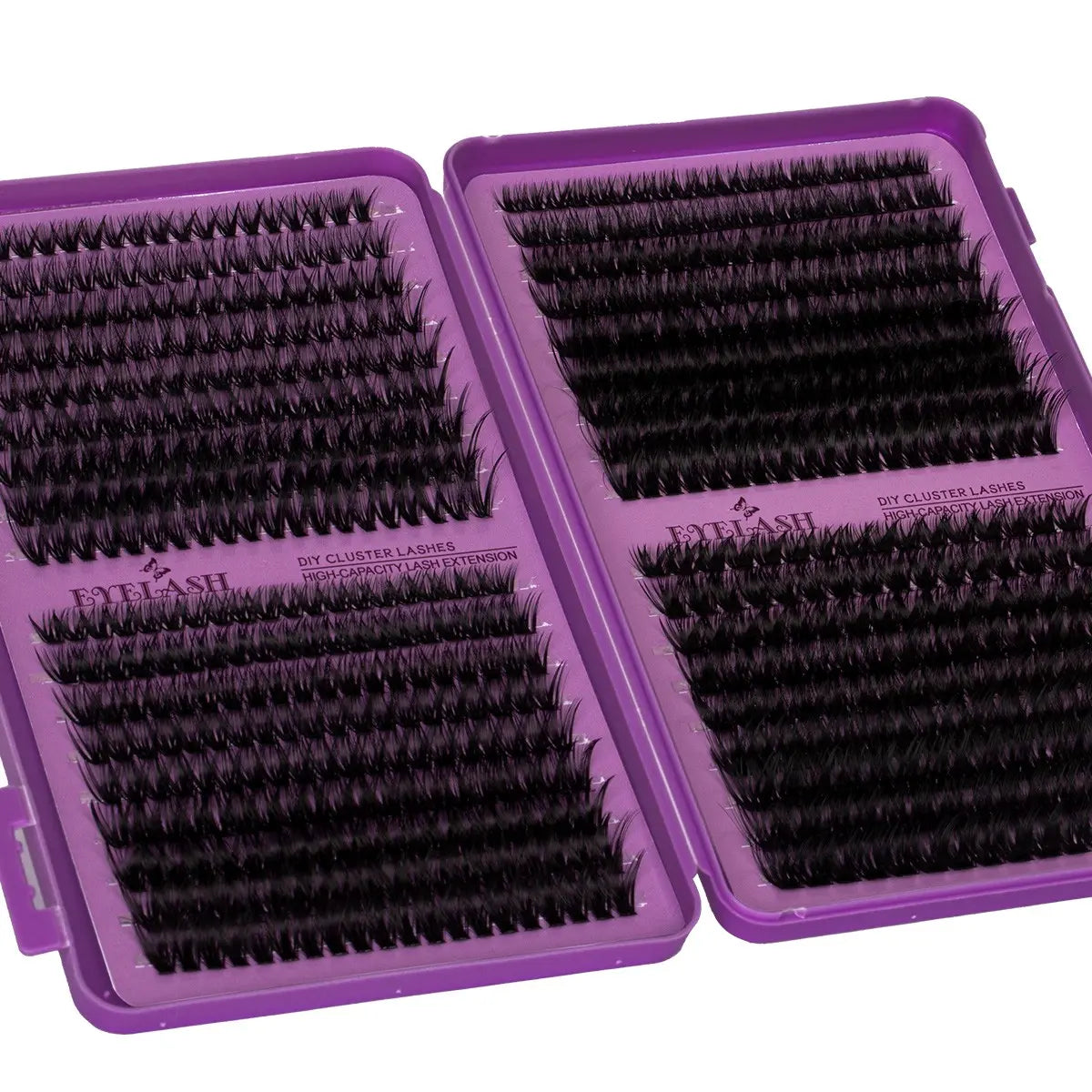 Large Capacity DIY Lashes Clusters Kit, D Curl Mixed Length, Light Soft False Lashes, Individual Lashes Thick Cluster Lashes, Long-Lasting, Includes Bond&Seal Brush and Tweezer, Beginner Friendly