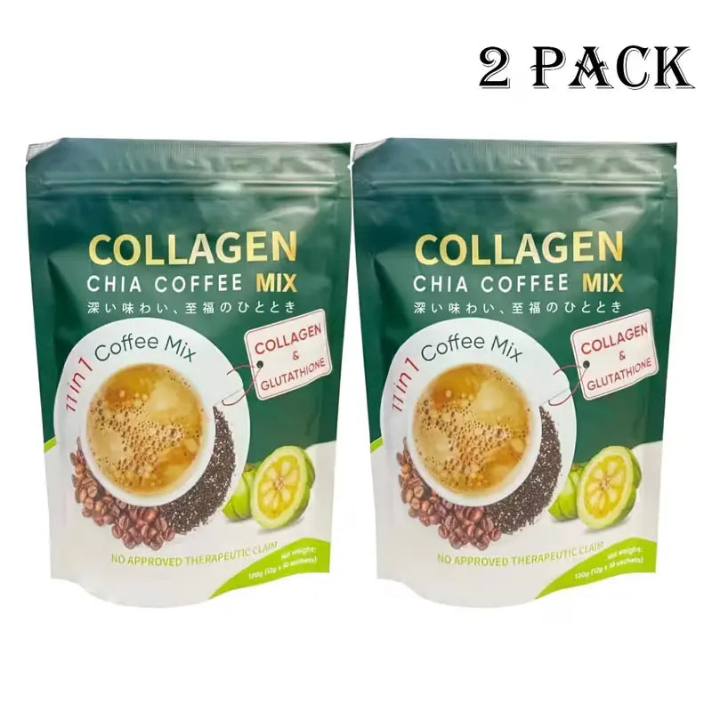 10/20 Pcs Sugar-Free 11-In-1 Robusta Collagen Coffee Sachets - 12G Daily Bean Blend with Chia Seeds, Goji Berries, Smooth Rich Dietary Supplement for Fitness & Healthcare, Smooth, Rich Coffee