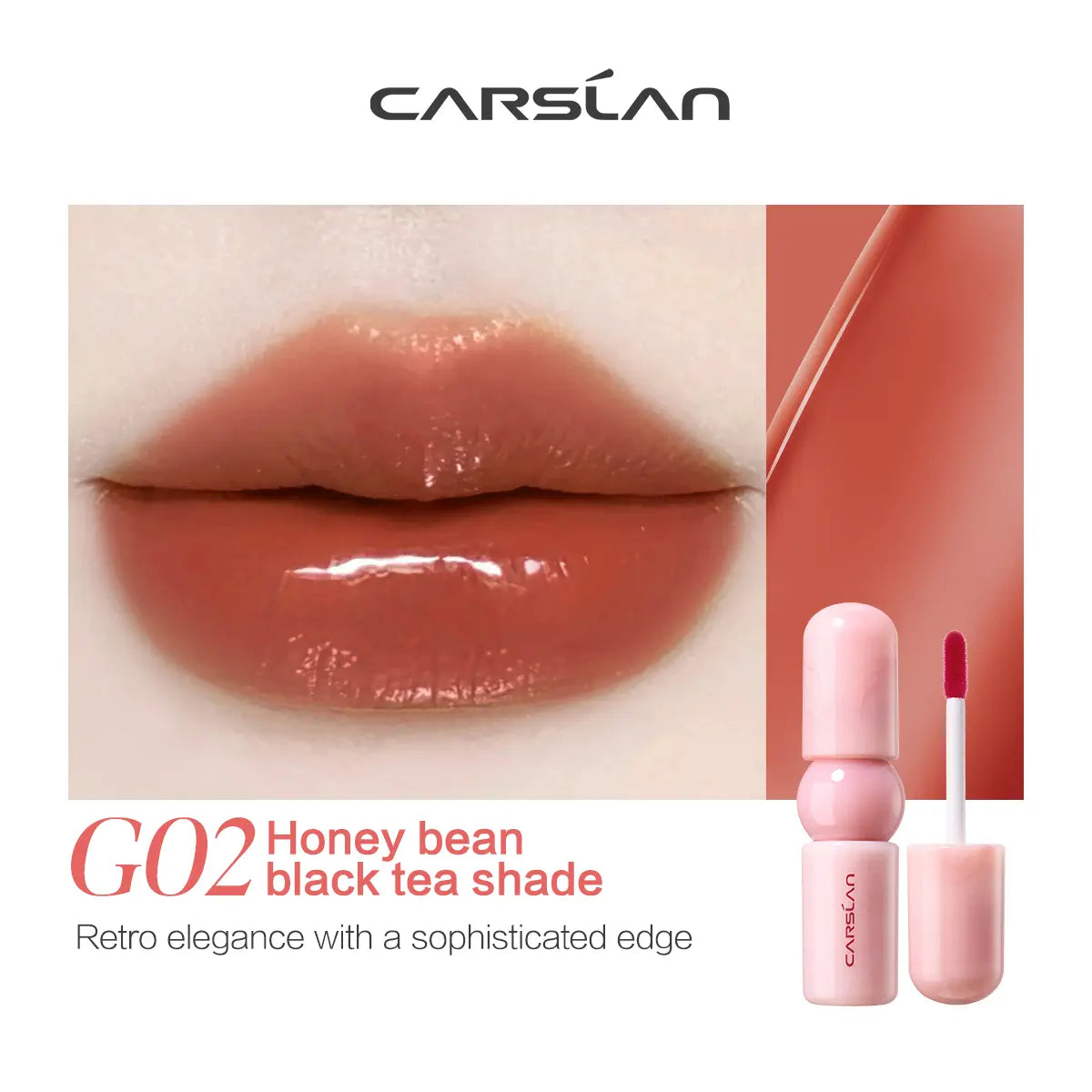 Transform Your Look with CARSLAN Color-Lock Dewy Tint - The Ultimate Moisturizing Watery Shimmer Lipgloss for Long-Lasting, Non-Sticky Perfection