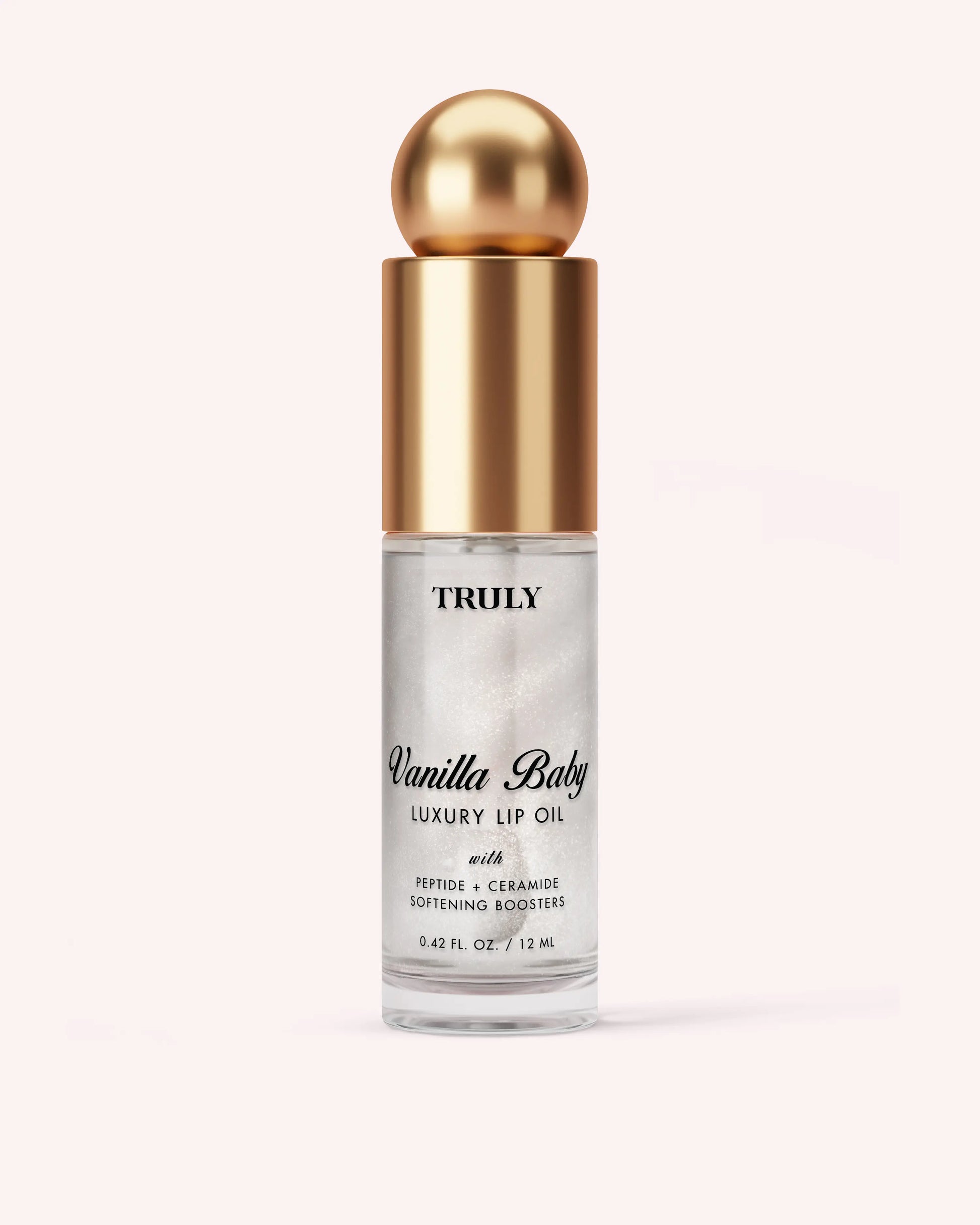Luxury Peptide Lip Oil | Moisturizing Plump Formula with Peptides, Vitamin E & Ceramides | Softens Dry, Chapped Lips & Restores Smoothness | Non-Sticky, Glossy Finish