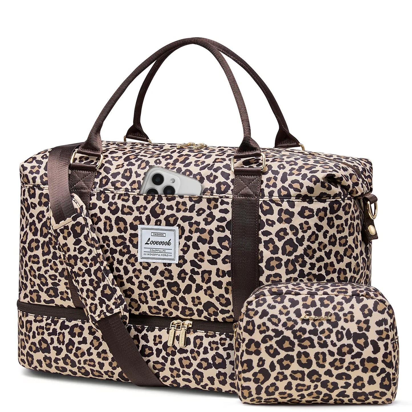 LOVEVOOK Weekender Bag Travel Duffel Bag with Shoe Compartment and Toiletry Bag for Women, Hospital Bag for Mom, Carry on Overnight Bag, Travel Essentials. Tiktokshopbacktoschool