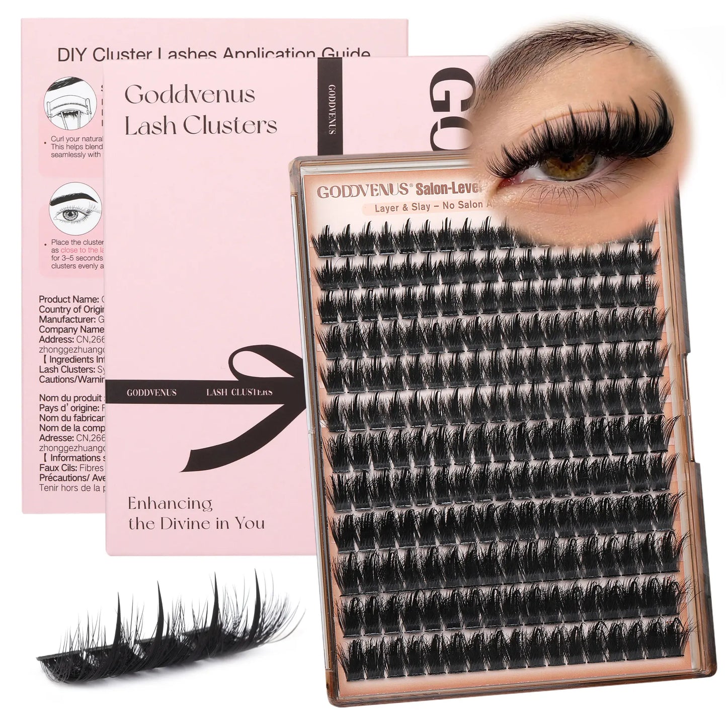 Goddvenus Spiky Slay Manga Lash Clusters with Spikes Pre-Spikes Wispy Cluster Eyelash Extensions Fluffy Anime Eyelashes Clusters Reusable Faux Mink Fairy Individual Lash Extension D Curve 12-18Mm 204 Pieces - Cosmetic, Makeup