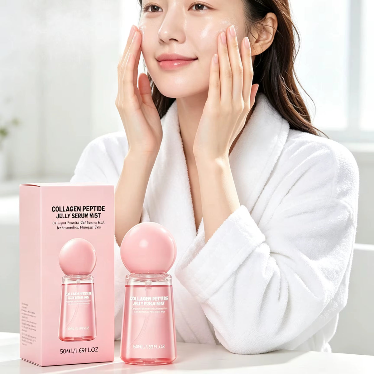 Revitalize Your Skin with Collagen Peptide Jelly Mist Serum - Deep Hydration & Firming Face Care