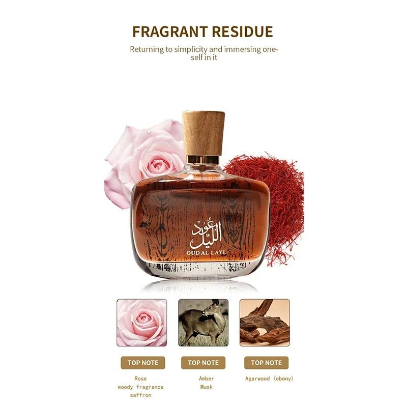 Arabian Brand Perfume High-End Men'S Perfume Musk Oud and Cedarwood Woody Scent Long-Lasting and Charm Men'S Eau De Toilette