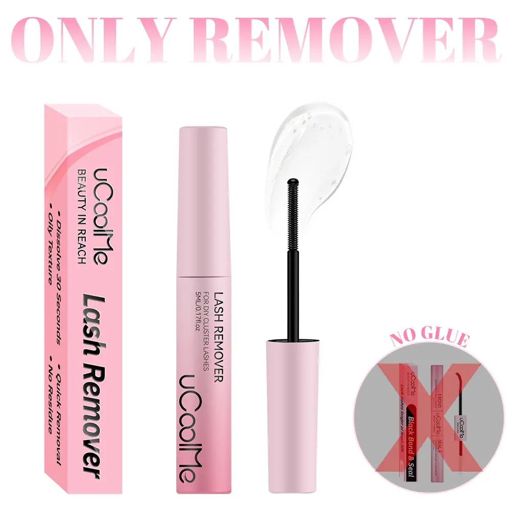 Ucoolme [New Upgrade] 2-In-1 Bond & Seal Waterproof Lash Cluster Glue - Strong-Hold, Beginner-Friendly Cosmetic Adhesive with Included Makeup Remover, Beauty Products, Eyelash Clusters, Waterproof Lash Clusters,Sunscreen