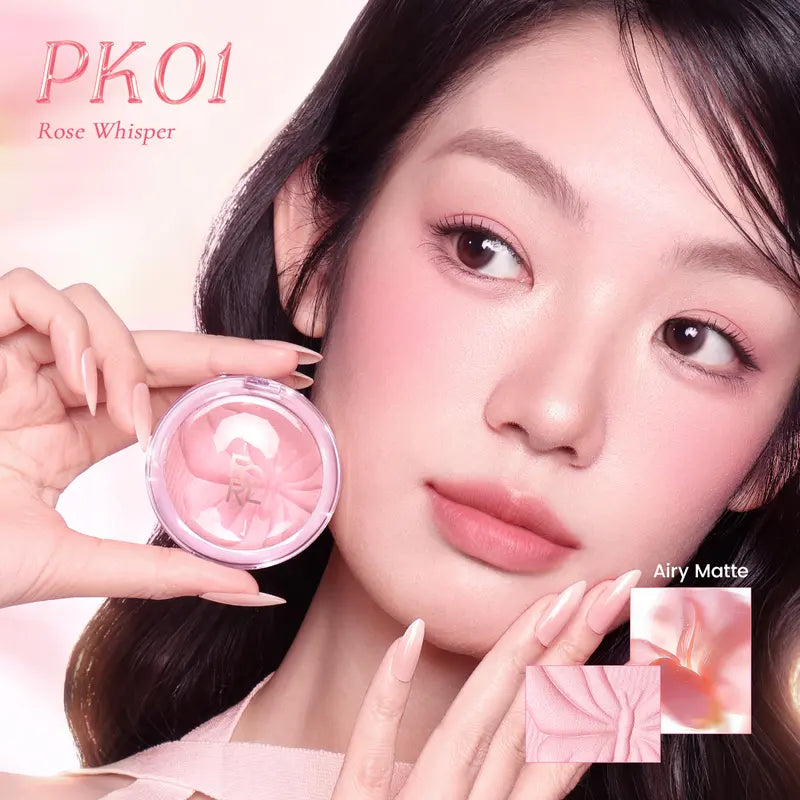 FOCALLURE Airy-Wear Embossed Blush, 55°C Baked Powder Blush, Dual Matte & Satin Finish, Buildable Ultra-Blendable, All-Day Natural Flush Daily Makeup, Multiple Shades,Sohochic
