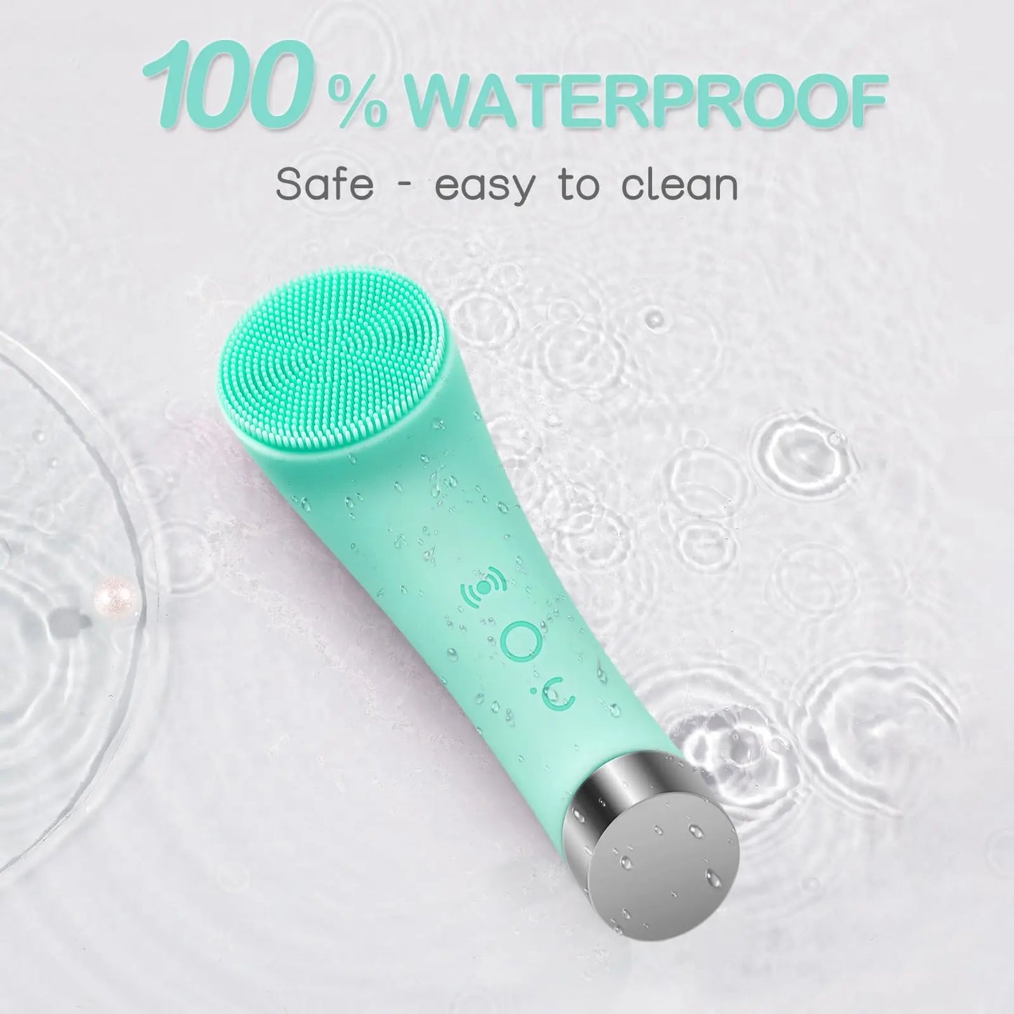 Facial Cleansing Brush, PRITECH Heatable Vibrating Face Scrubber with Massage, Silicone Face Scrubber for Women & Men, Electric Facial Cleanser for Deep Cleansing, Gentle Exfoliating Minihygieneproducts.
