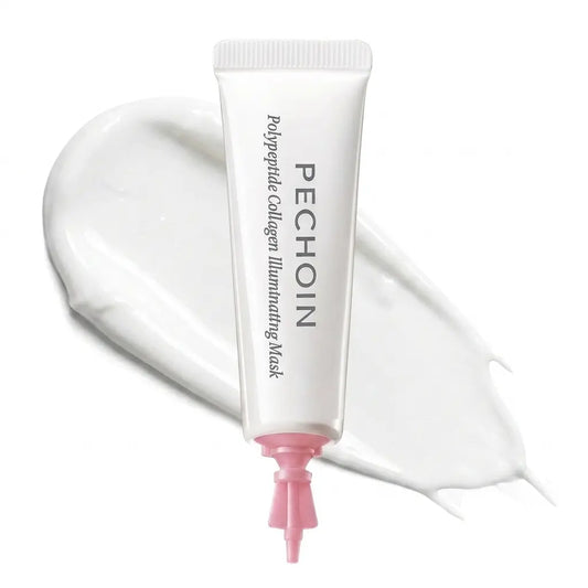 Revitalize Your Skin with Pechoin's Pink Polypeptide Collagen Illuminating Mask - Achieve a Dewy Glow and Firm-Looking Skin with This No-Rinse Cream-to-Clear Face Mask!