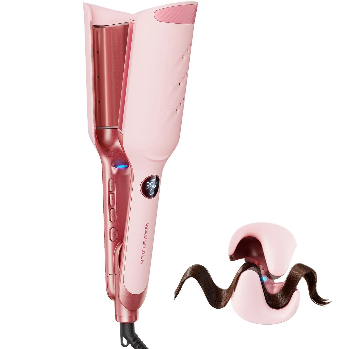 Wavytalk Waver Crimper Hair Tool - Ionic Hair Crimper Iron, Curling Irons for Beach Waves, Dual Voltage, Lightweight, Frizz & Damage Reduction, Travel-Friendly Personal Care Appliance, Hair Tools