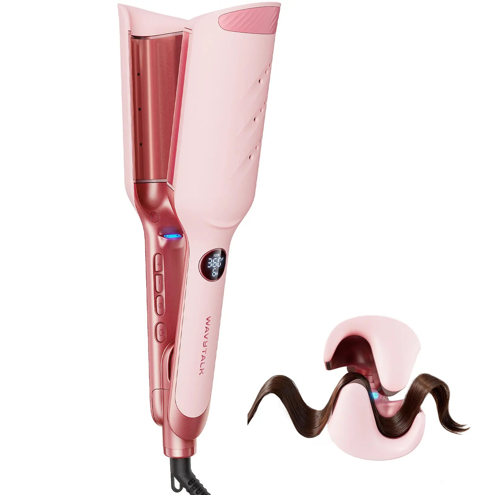 Wavytalk Waver Crimper Hair Tool - Ionic Hair Crimper Iron, Curling Irons for Beach Waves, Dual Voltage, Lightweight, Frizz & Damage Reduction, Travel-Friendly Personal Care Appliance, Hair Tools