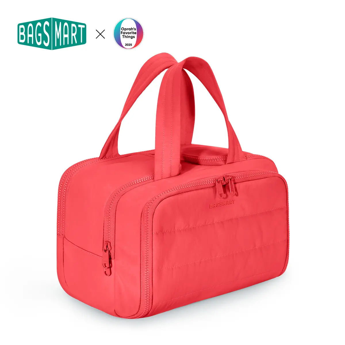 BAGSMART Crush 4-In-1 Puffy Multi-Functional Travel Toiletry Bag for Women Large Capacity Organizer with Handle for Accessories Essentials Toiletries Makeup Organizer Storage Bag Brush Pouch Travel Essentials Tiktokshopsummersale Tiktokshopbacktoschool