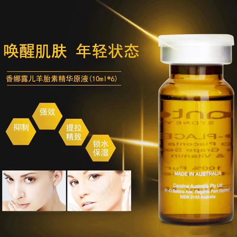 Australia Chantelle Gold Bioplacenta Serum 10ml - Pure Ovine Placenta with Grape Seed Extract for Age Spots, Pigmentation, Scars, and Enhanced Skin Radiance