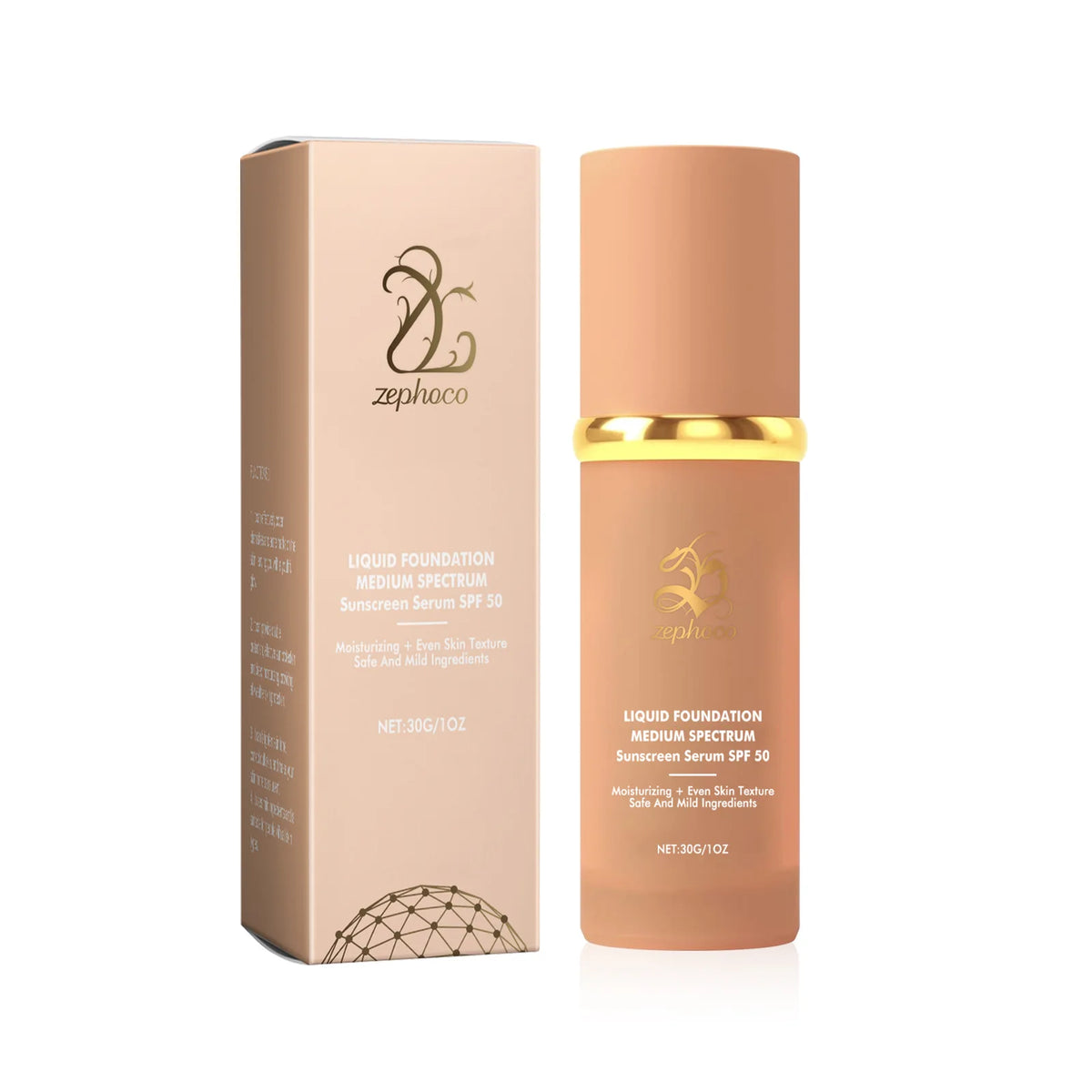 Transform Your Look with the 4-in-1 Magic Color Changing Foundation Liquid - Soft Matte, Hydrating, and Waterproof with SPF 50!