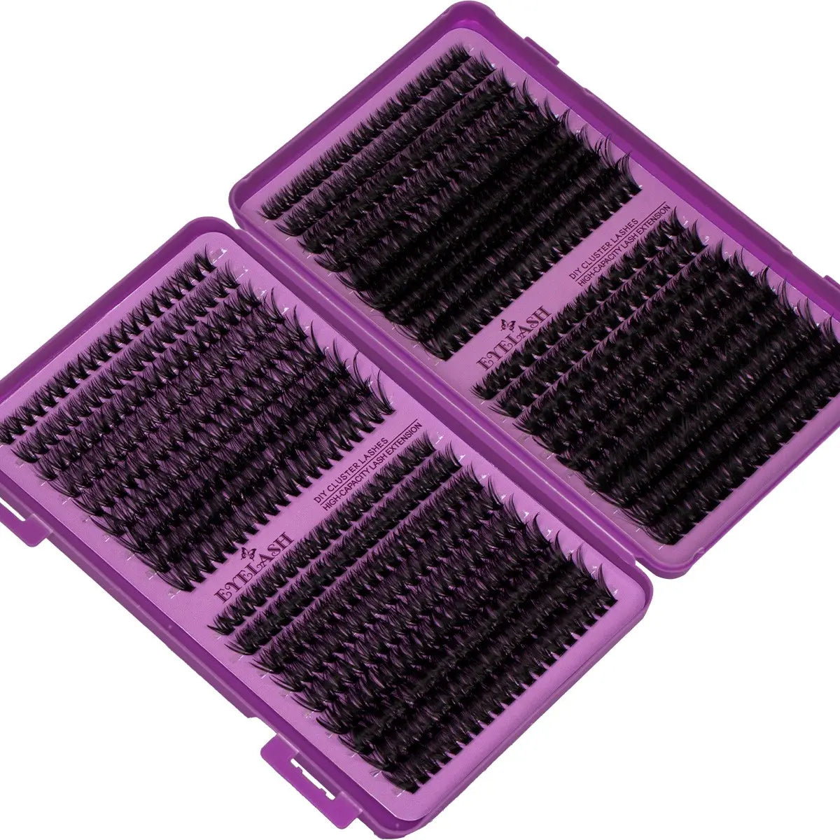 Large Capacity DIY Lashes Clusters Kit, D Curl Mixed Length, Light Soft False Lashes, Individual Lashes Thick Cluster Lashes, Long-Lasting, Includes Bond&Seal Brush and Tweezer, Beginner Friendly