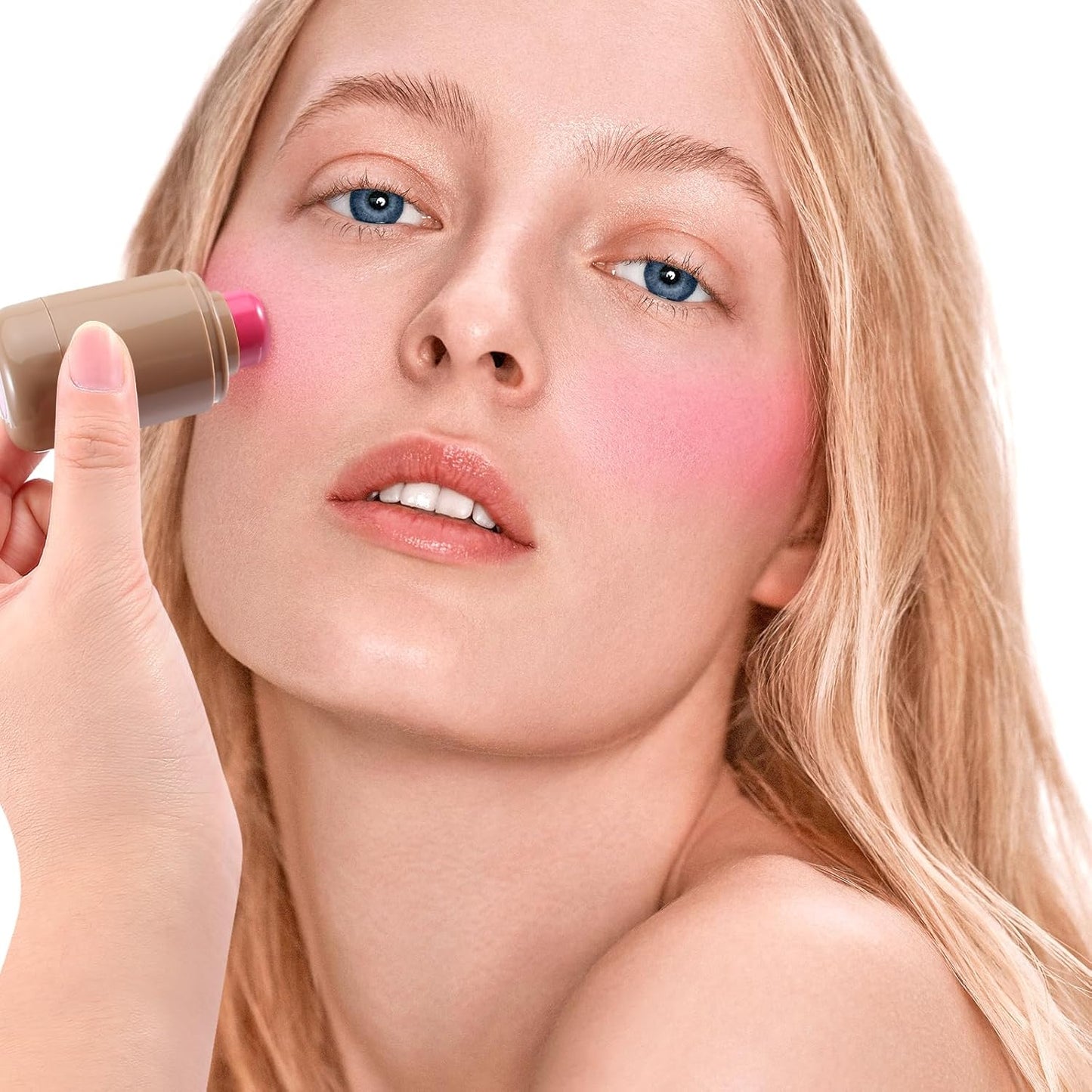 Multi-Use Cream Blush Stick for Lips and Cheeks - Ideal Makeup for Mature Skin