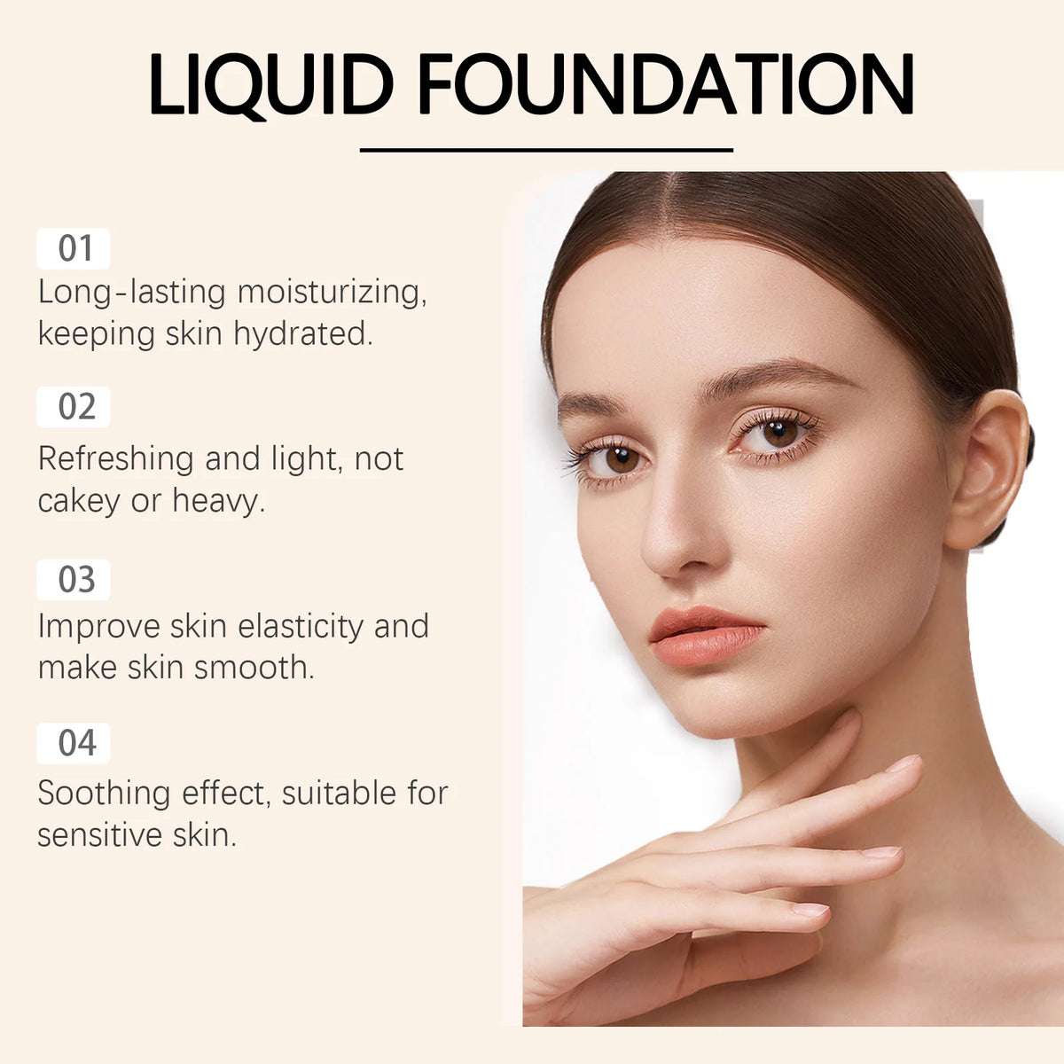 Transform Your Look with the 4-in-1 Magic Color Changing Foundation Liquid - Soft Matte, Hydrating, and Waterproof with SPF 50!