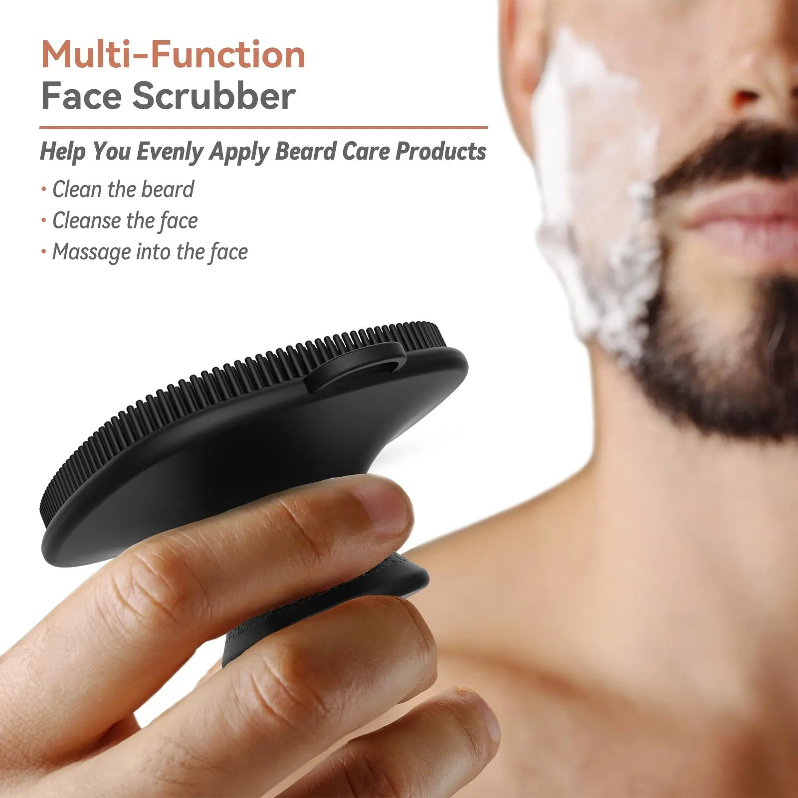 Silicone Bath Brush Set, Portable Non-Slip Skin-Friendly Face and Back Brush, Body Scrubber with Foot Scrubber, Exfoliating Bath Accessories, Body Care Tool #GLOBAL PICKS