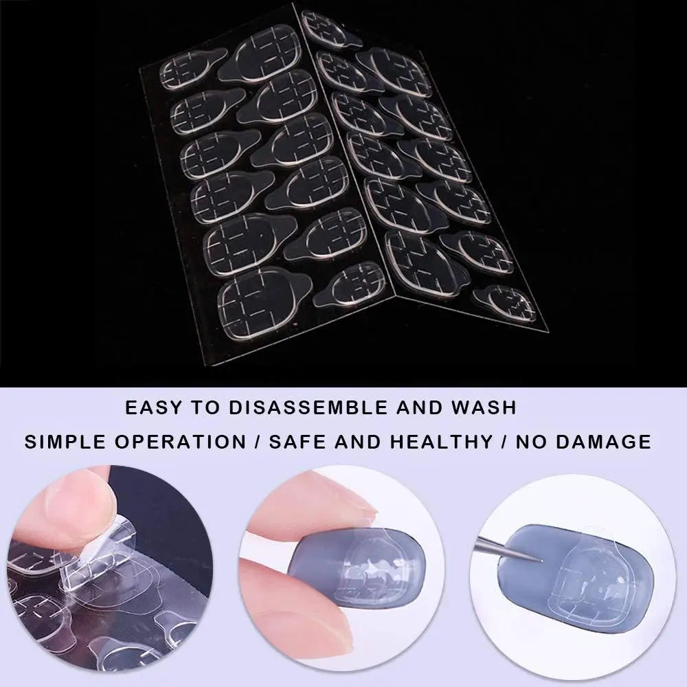 Transparent Clear Dual-Sided Self-Adhesive Nail Glue Stickers, 120/360/1200 Jelly Nail Art Supplies Stickers, Nail Art Products, DIY Press-On False Nails Gift, Nail Extensions