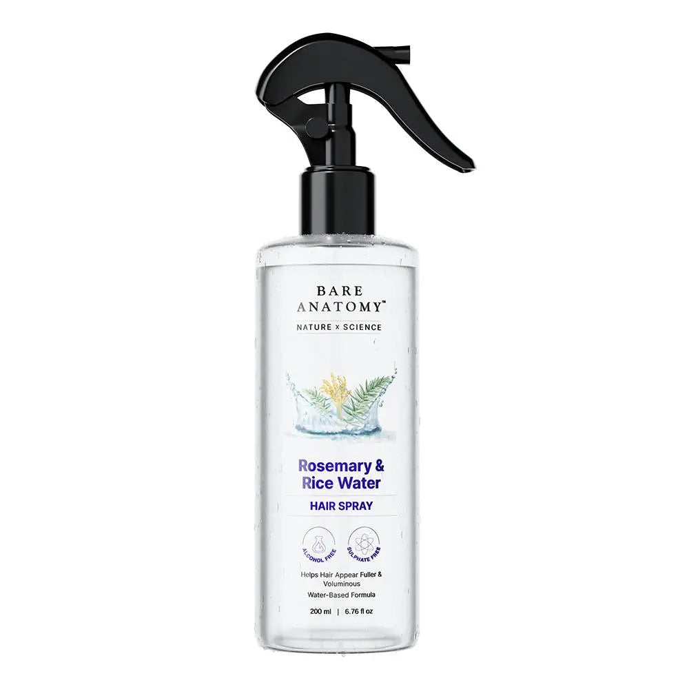 Rosemary & Rice Water Hair Spray- 200Ml Pack of 3 Natural Soft Hair Nourishing Hair