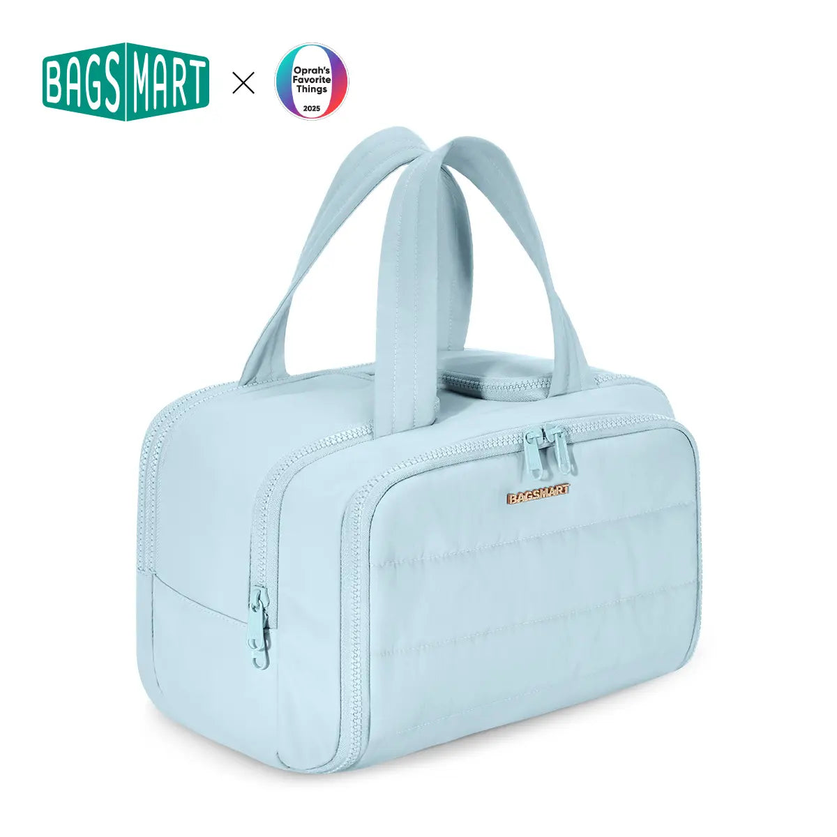 BAGSMART Crush 4-In-1 Puffy Multi-Functional Travel Toiletry Bag for Women Large Capacity Organizer with Handle for Accessories Essentials Toiletries Makeup Organizer Storage Bag Brush Pouch Travel Essentials Tiktokshopsummersale Tiktokshopbacktoschool