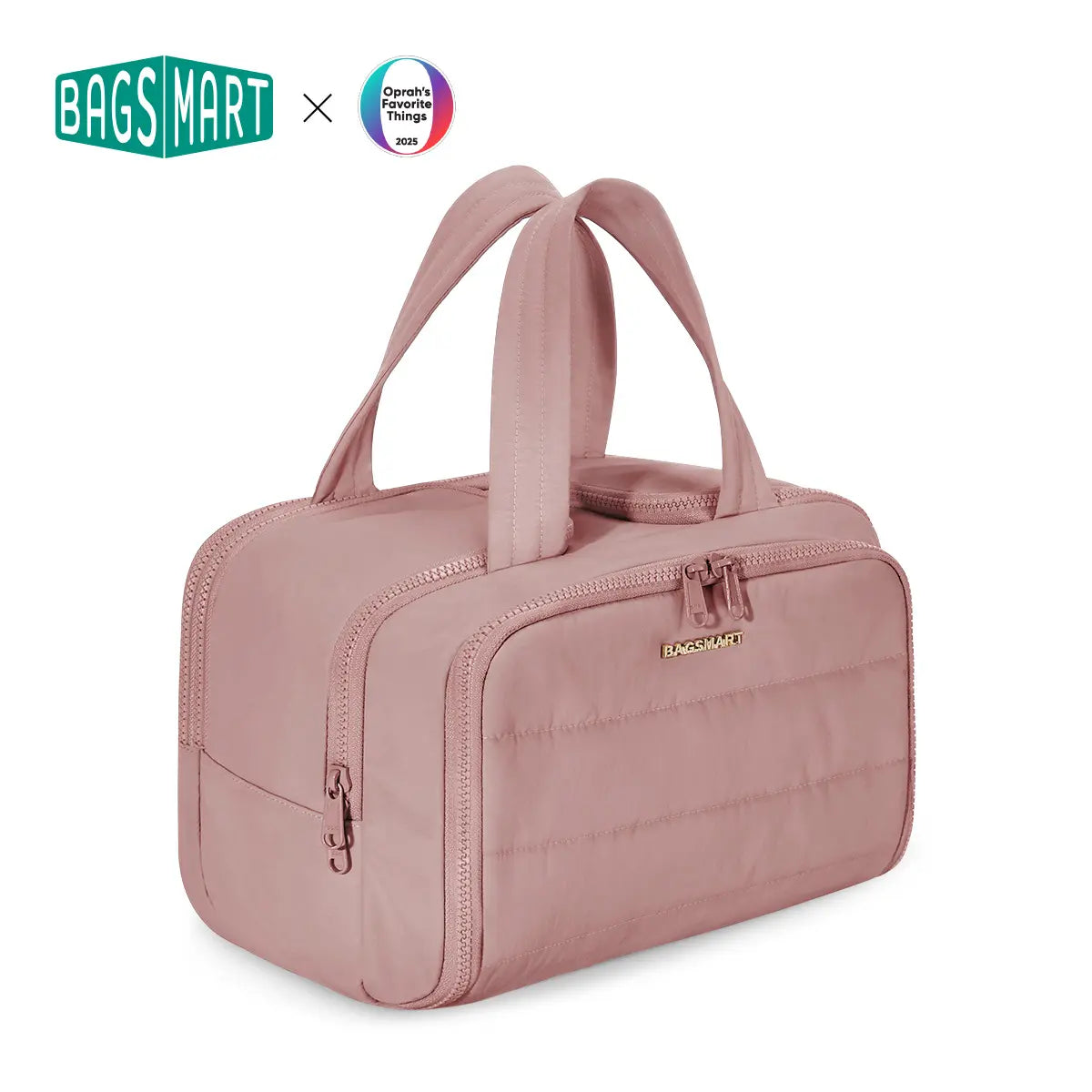 BAGSMART Crush 4-In-1 Puffy Multi-Functional Travel Toiletry Bag for Women Large Capacity Organizer with Handle for Accessories Essentials Toiletries Makeup Organizer Storage Bag Brush Pouch Travel Essentials Tiktokshopsummersale Tiktokshopbacktoschool