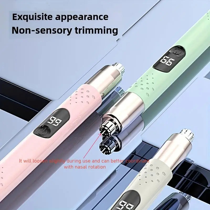 Portable Electric Nose Hair Trimmer for Men and Women, No Pulling Compact USB Rechargeable Trimmer, Suitable for Nose, Eyebrow and Ear Hair Trimming