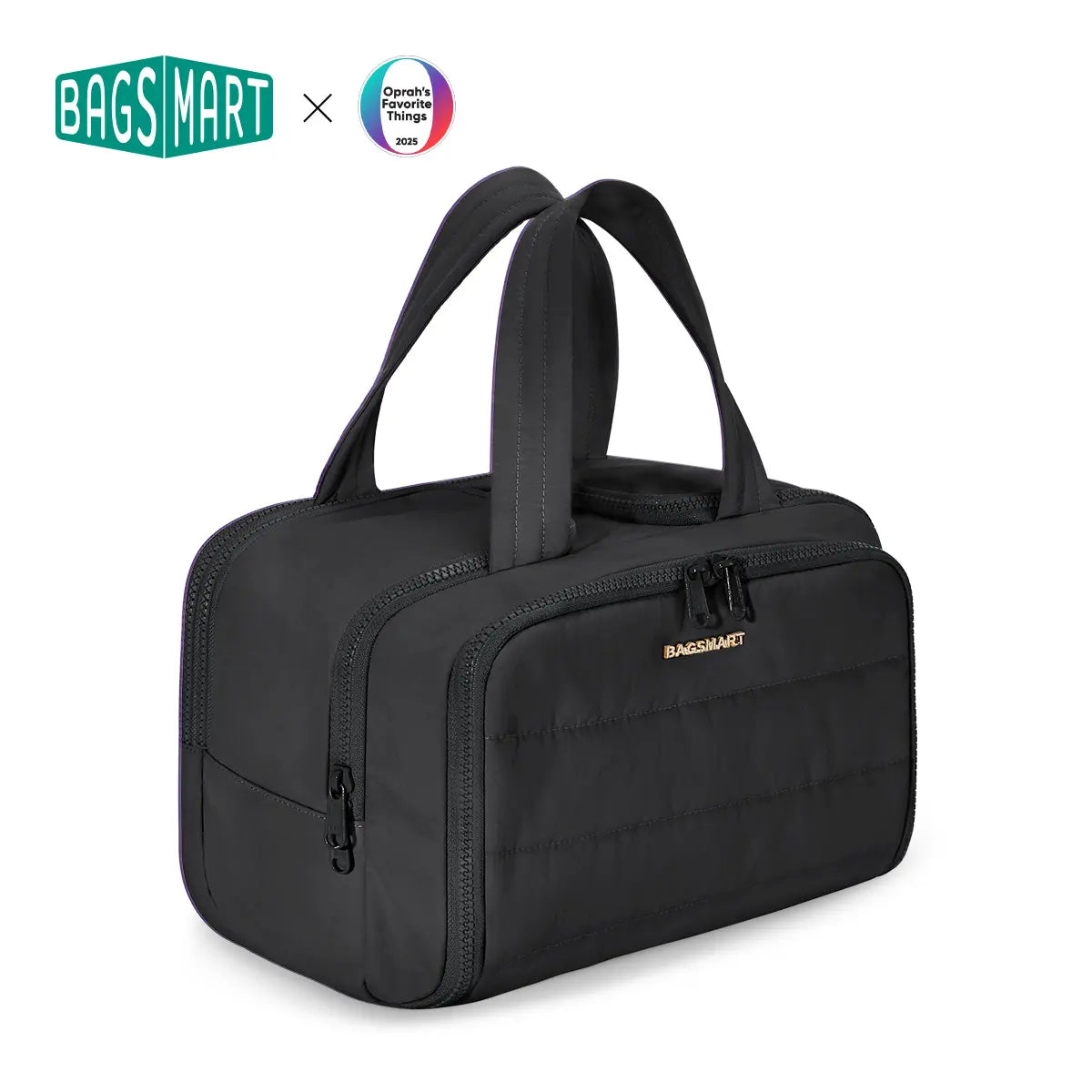 BAGSMART Crush 4-In-1 Puffy Multi-Functional Travel Toiletry Bag for Women Large Capacity Organizer with Handle for Accessories Essentials Toiletries Makeup Organizer Storage Bag Brush Pouch Travel Essentials Tiktokshopsummersale Tiktokshopbacktoschool