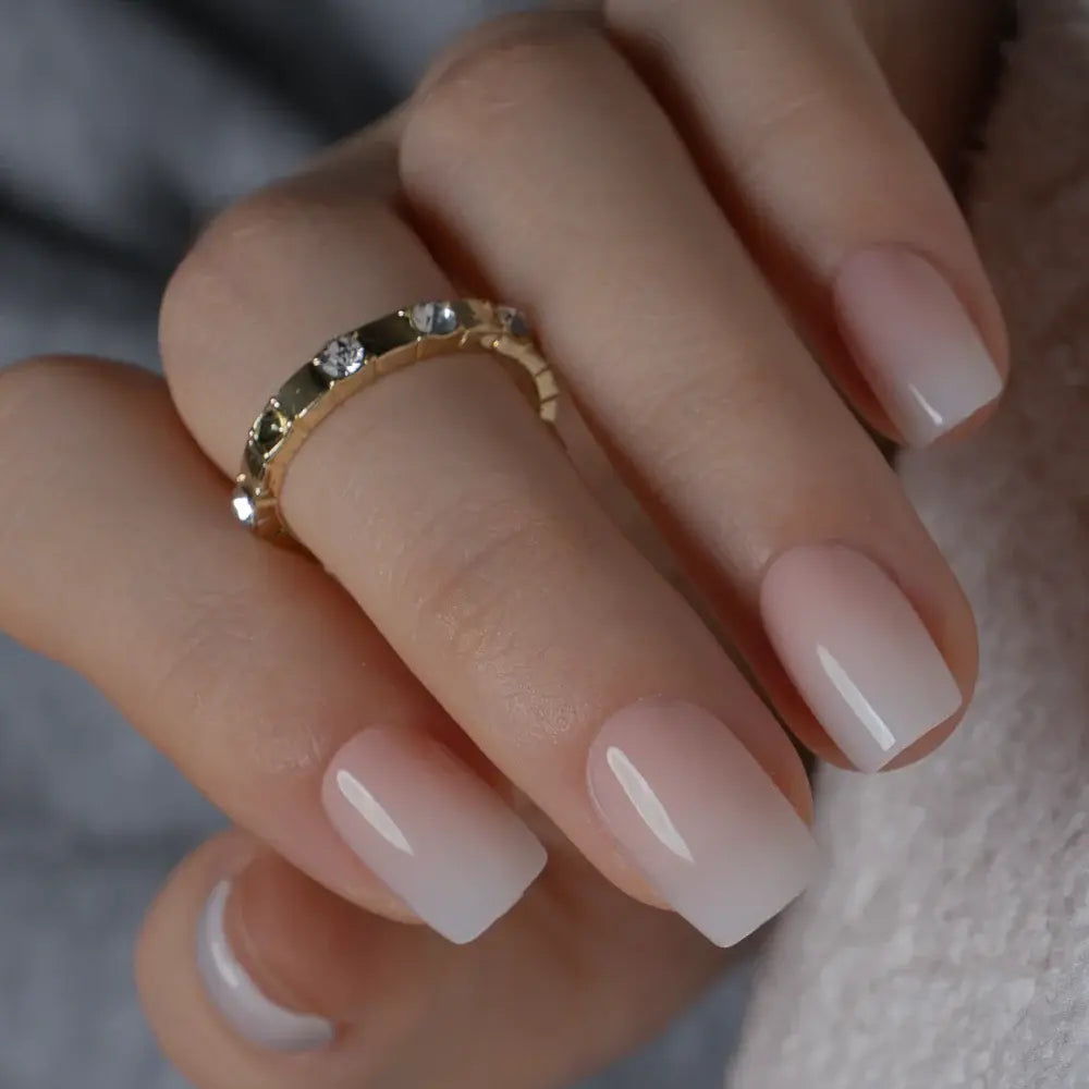 Milky White Press on Nails | Curvlife Nail | 30Pcs | Glossy Natural Finish | Easy Apply, Comfortable & Durable | Daily, Business & Elegant Nail Art | Summervibes