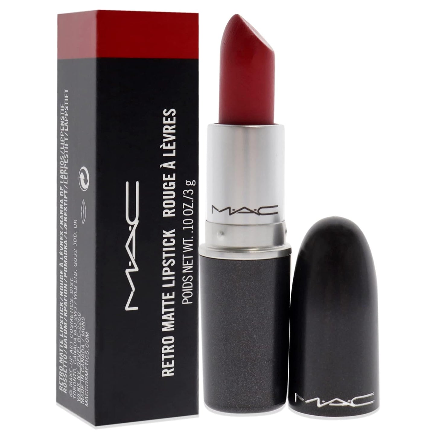 Unleash Your Inner Diva with MAC Retro Matte Lipstick in Iconic Ruby Woo - 0.10 Ounce of Timeless Elegance