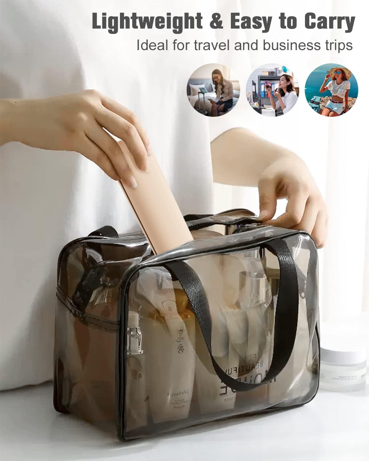 FERYES Premium Large Travel Makeup Brush Holder - Sleek Magnetic Silicone Organizer for Effortless Beauty On-the-Go
