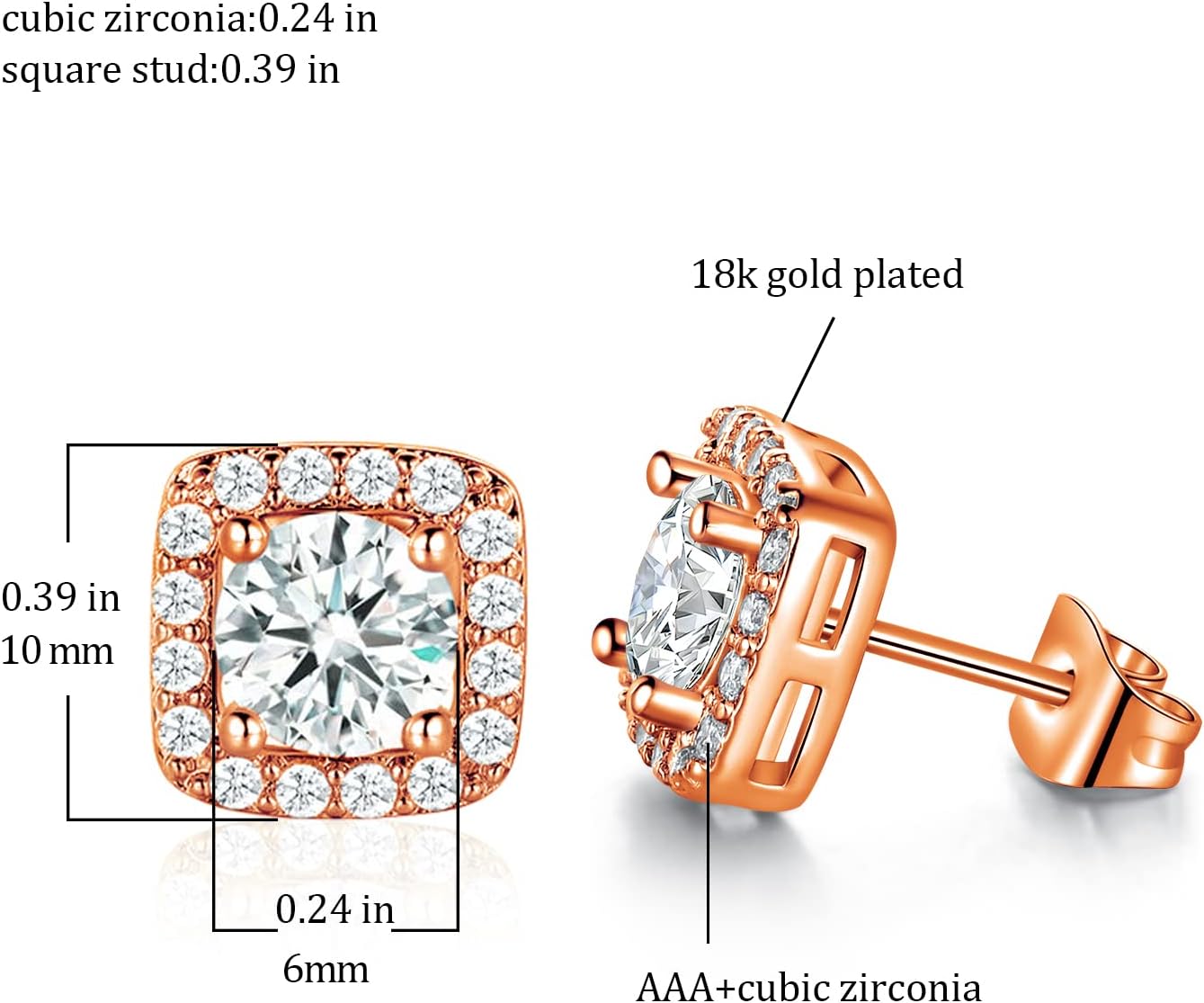 Elevate Your Elegance with the Gemsme Women's 18K Rose Gold Plated Halo Jewelry Set - Stunning Necklace, Earrings, and Ring for Every Occasion