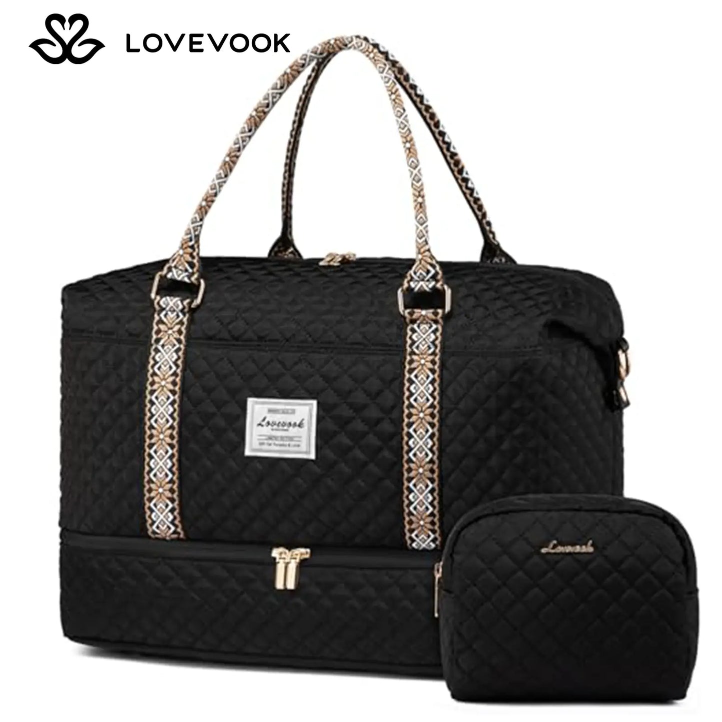 LOVEVOOK Weekender Bag Travel Duffel Bag with Shoe Compartment and Toiletry Bag for Women, Hospital Bag for Mom, Carry on Overnight Bag, Travel Essentials. Tiktokshopbacktoschool