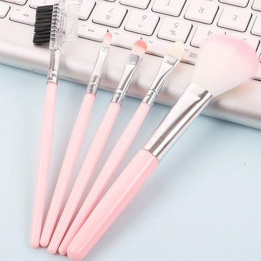 Elevate Your Beauty Routine with Our 5-Piece Professional Makeup Brush Set for Flawless Foundation and Eye Looks