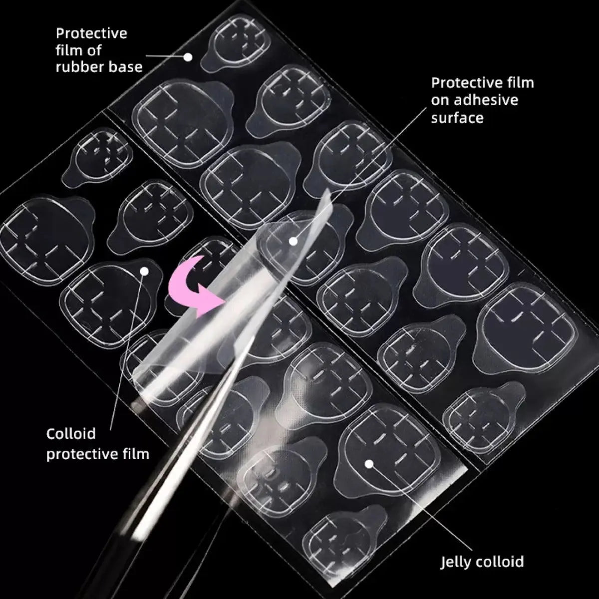 Transparent Clear Dual-Sided Self-Adhesive Nail Glue Stickers, 120/360/1200 Jelly Nail Art Supplies Stickers, Nail Art Products, DIY Press-On False Nails Gift, Nail Extensions