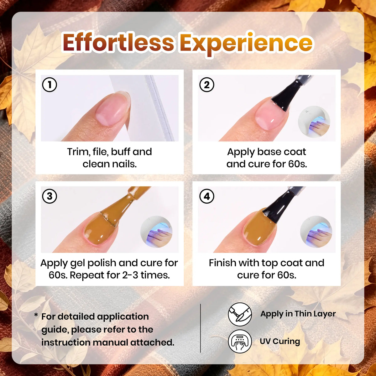 Beetles Vintage Fall Gel Nail Polish Set - 6 Stunning 9ml Bottles for DIY Salon Quality Nails, Perfect for Gifting and French Manicures
