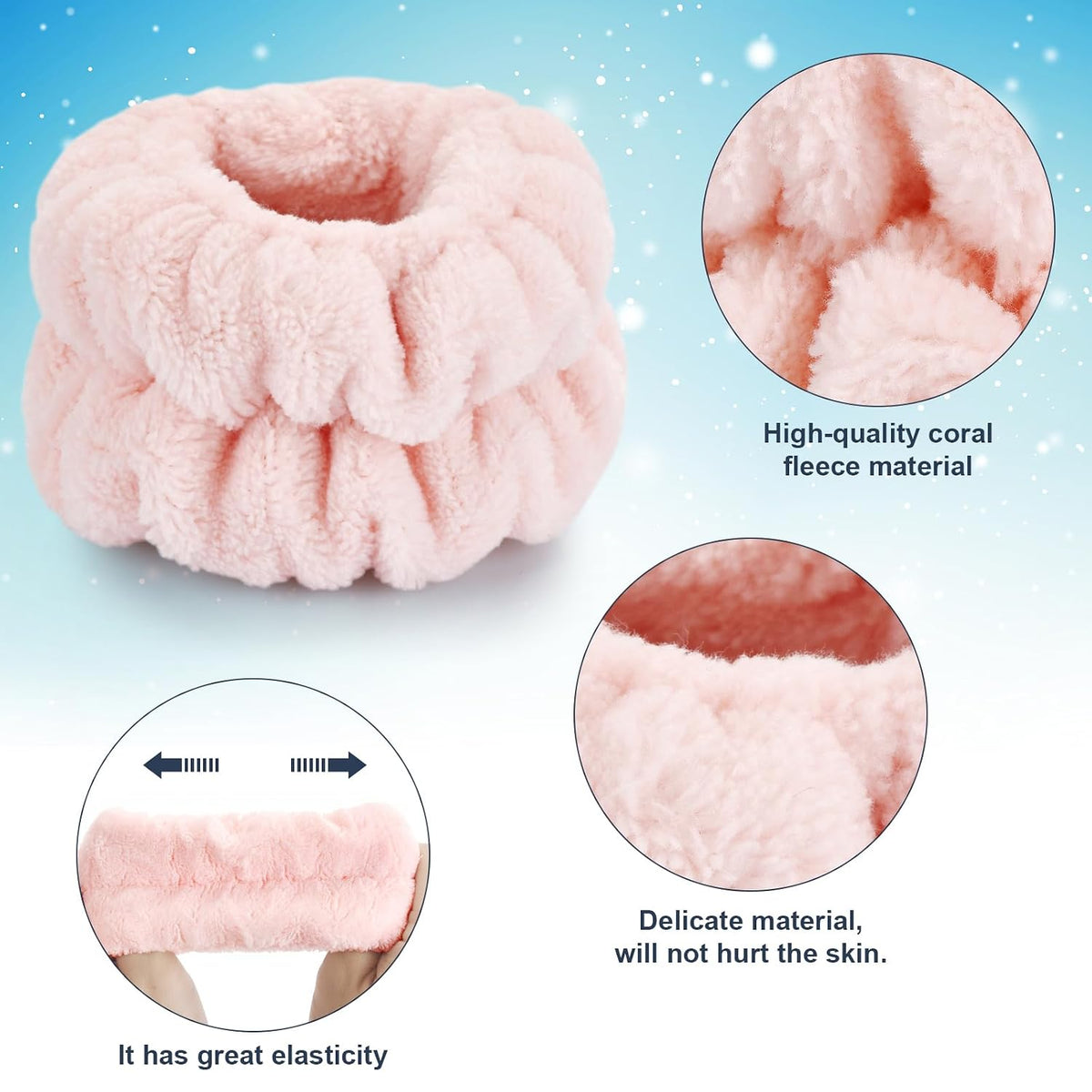 Elevate Your Skincare Routine with Dorbetar Microfiber Wristbands - Perfect for Women and Children