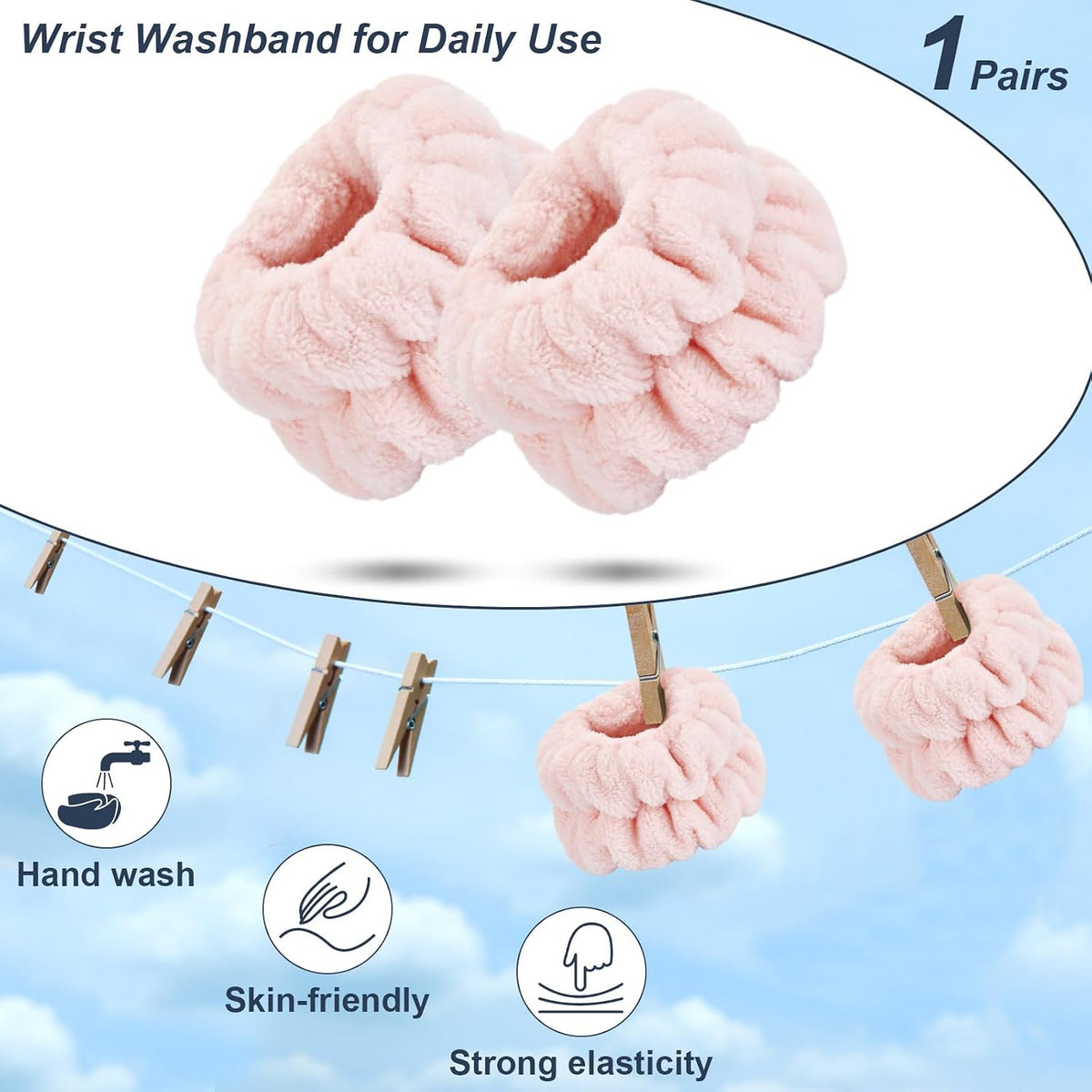 Elevate Your Skincare Routine with Dorbetar Microfiber Wristbands - Perfect for Women and Children
