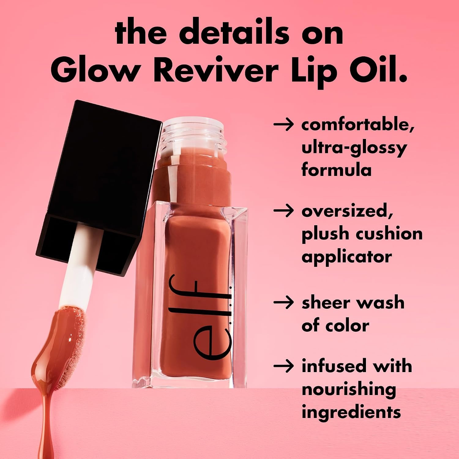 E.L.F. Glow Reviver Lip Oil in Red Delicious